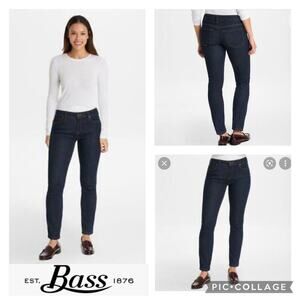 NWT G.H. Bass Blue Jeans Straight Leg 1115 rinse wash size 8 p